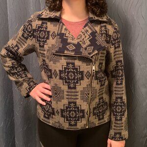 Custom Cross Zip Jacket made with Pendelton fabric